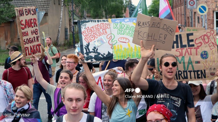 AFP | Manifestation contre la mine de charbon à ciel ouvert en Allemagne